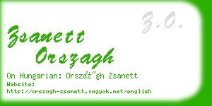 zsanett orszagh business card